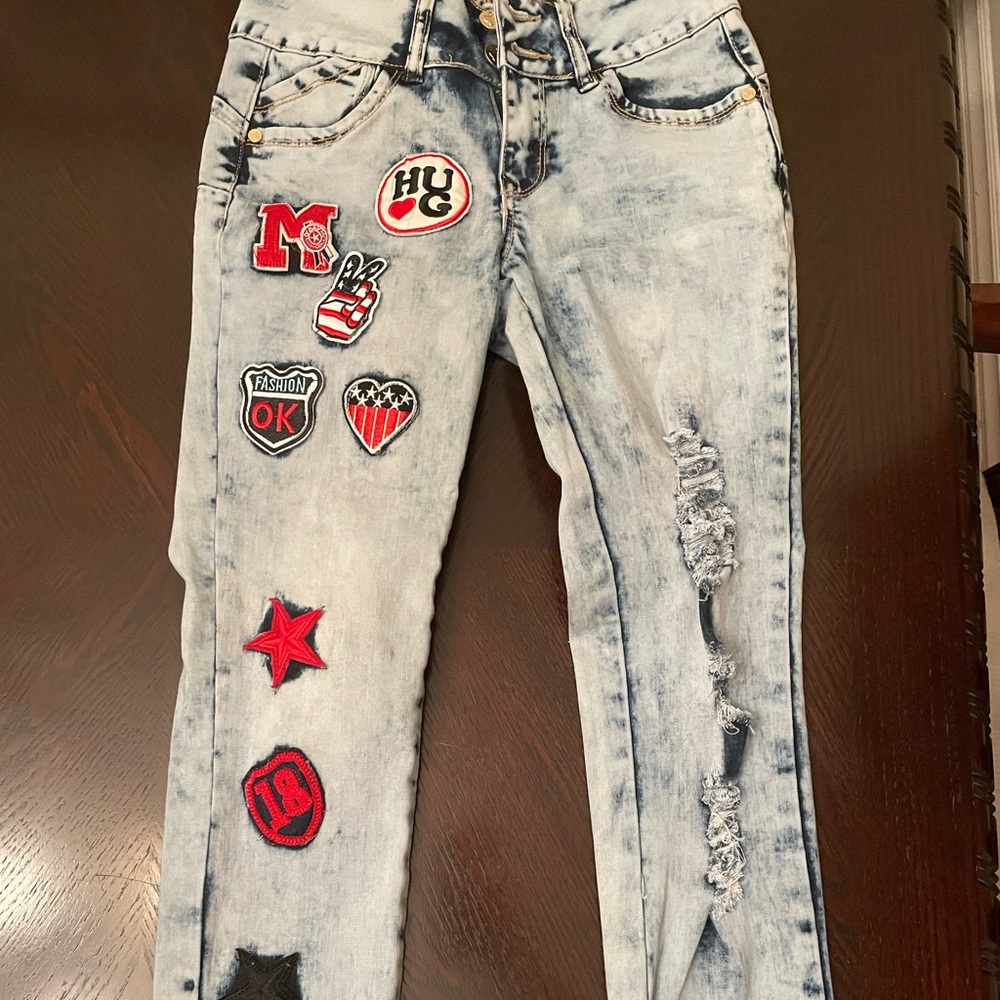 Juniors Patch work Jeans